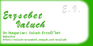 erzsebet valuch business card